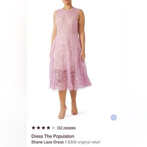 Dress the Population Shane Lace Midi Skirt